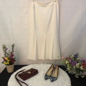 White Maxi Skirt.  Lined.  Size 6.  Brand is Investments.